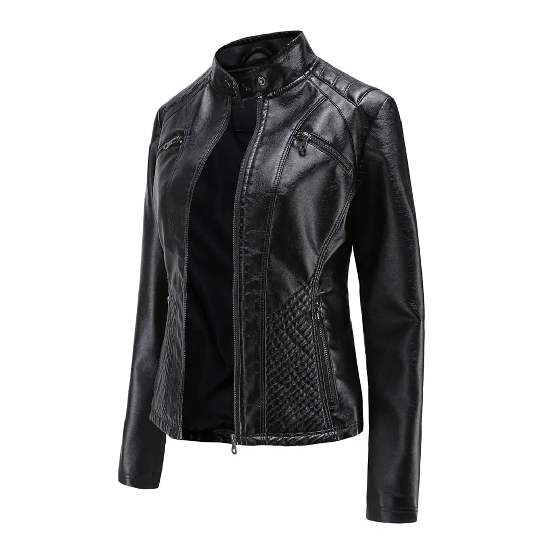 Leather jacket for women
