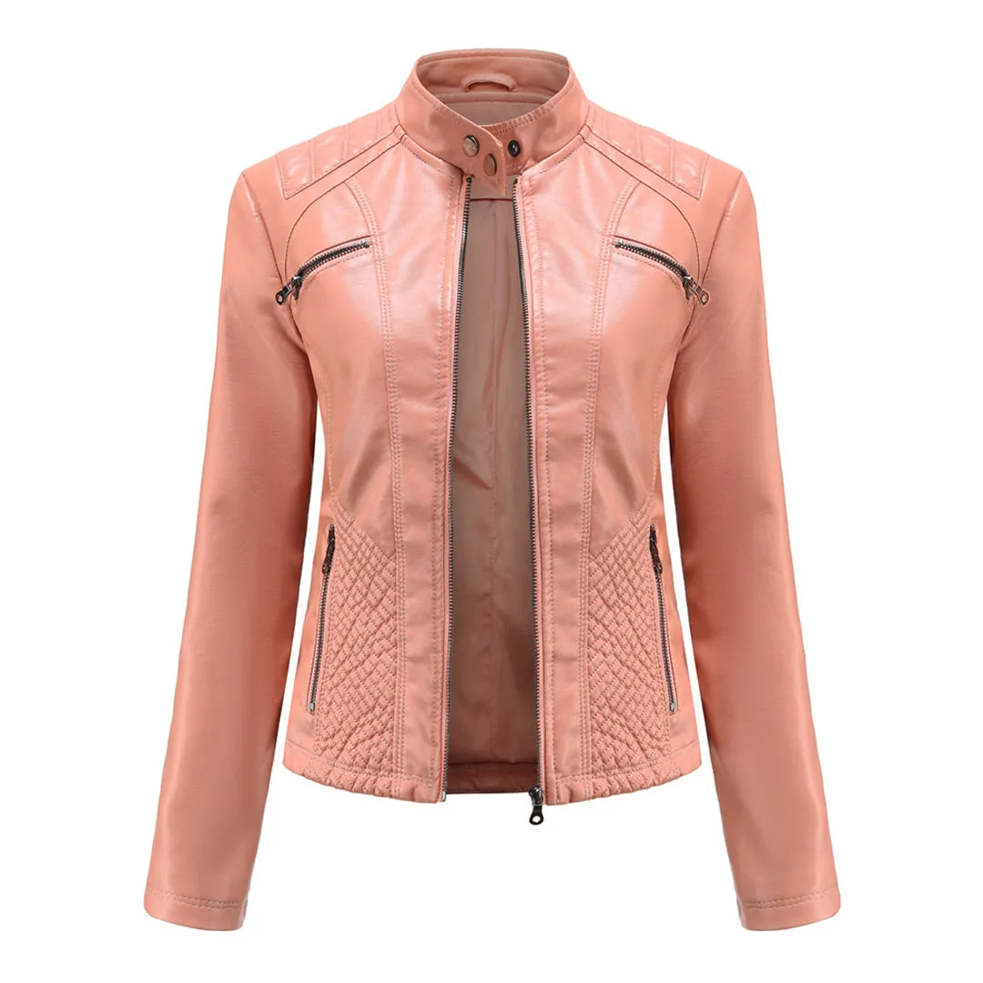 Leather jacket for women