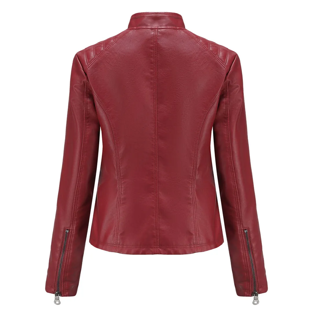 Leather jacket for women