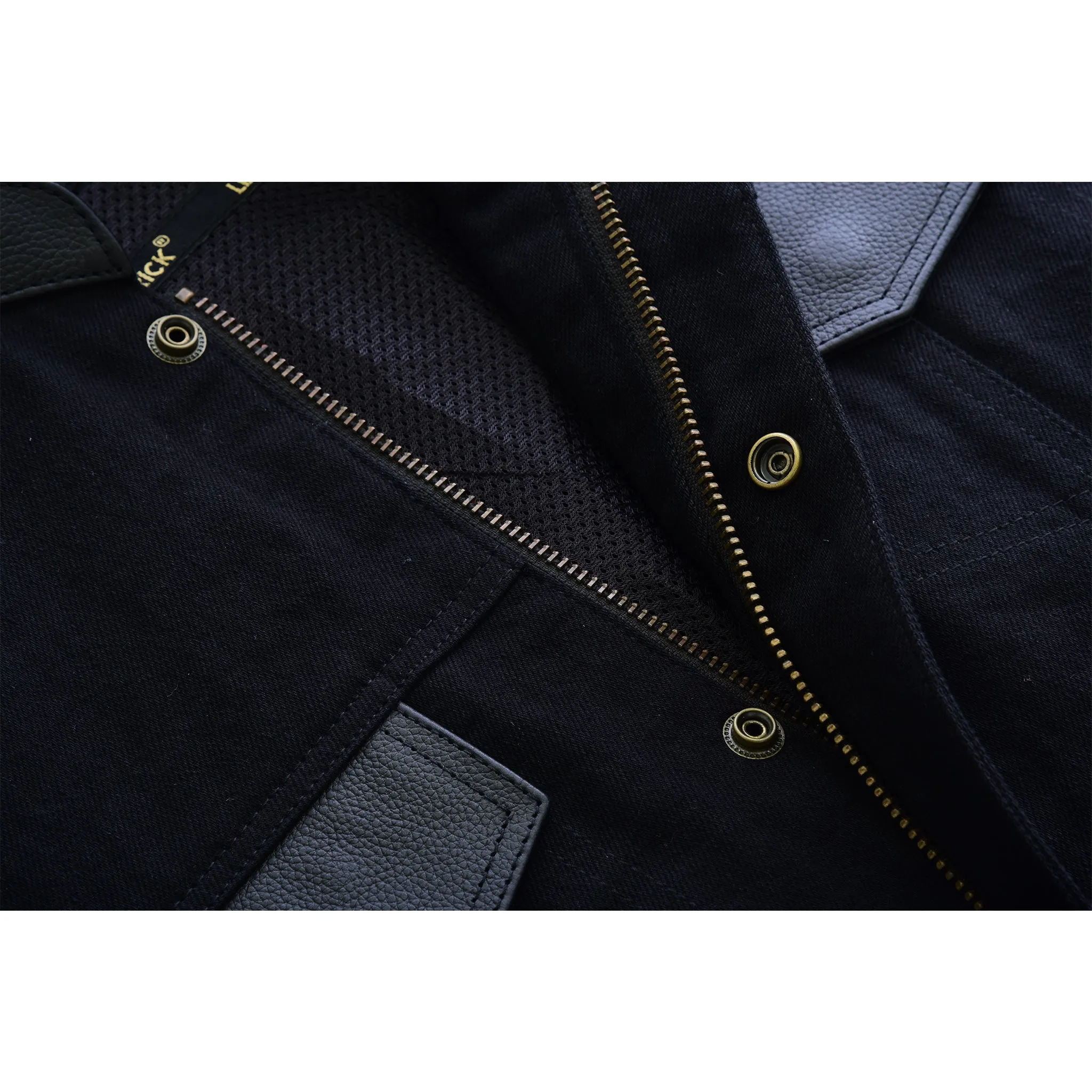 Leatherick Side Laces Denim Leather Vest