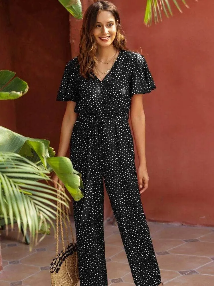 Lemon Tart Polka Dot Print LTJMPS4 Jumpsuit