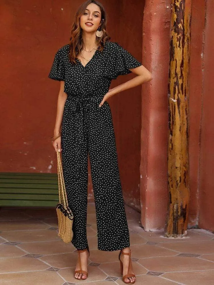 Lemon Tart Polka Dot Print LTJMPS4 Jumpsuit