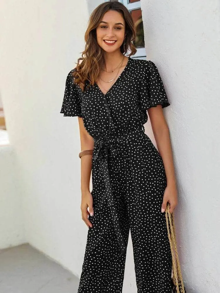 Lemon Tart Polka Dot Print LTJMPS4 Jumpsuit