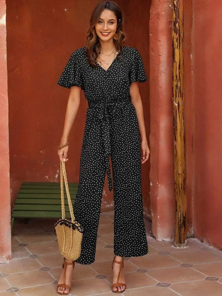 Lemon Tart Polka Dot Print LTJMPS4 Jumpsuit