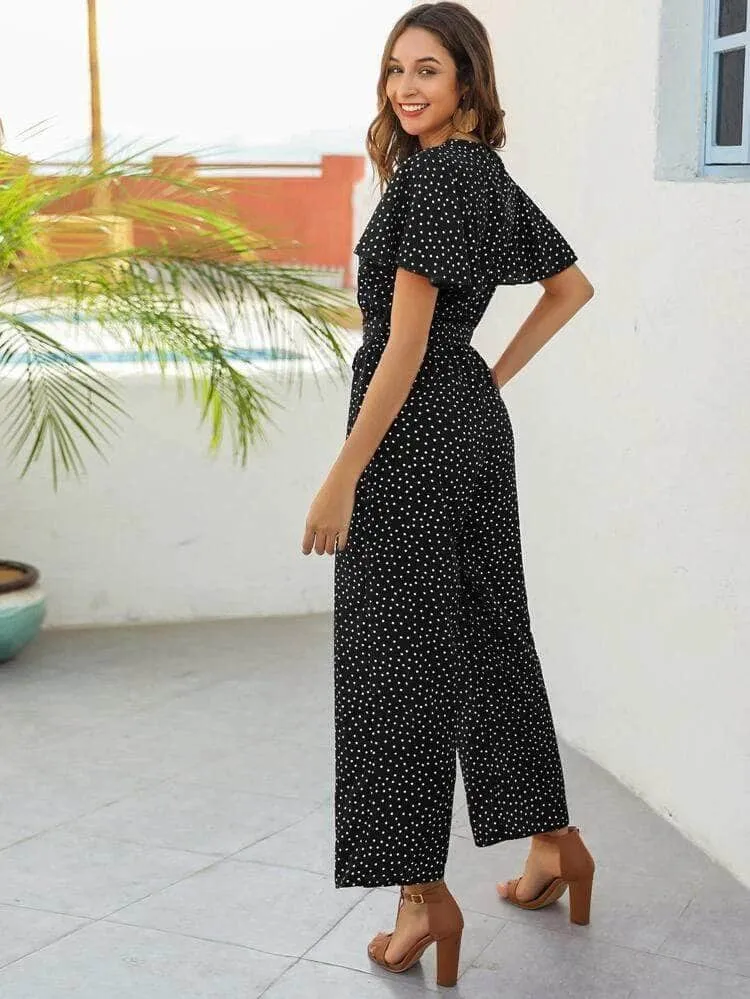 Lemon Tart Polka Dot Print LTJMPS4 Jumpsuit