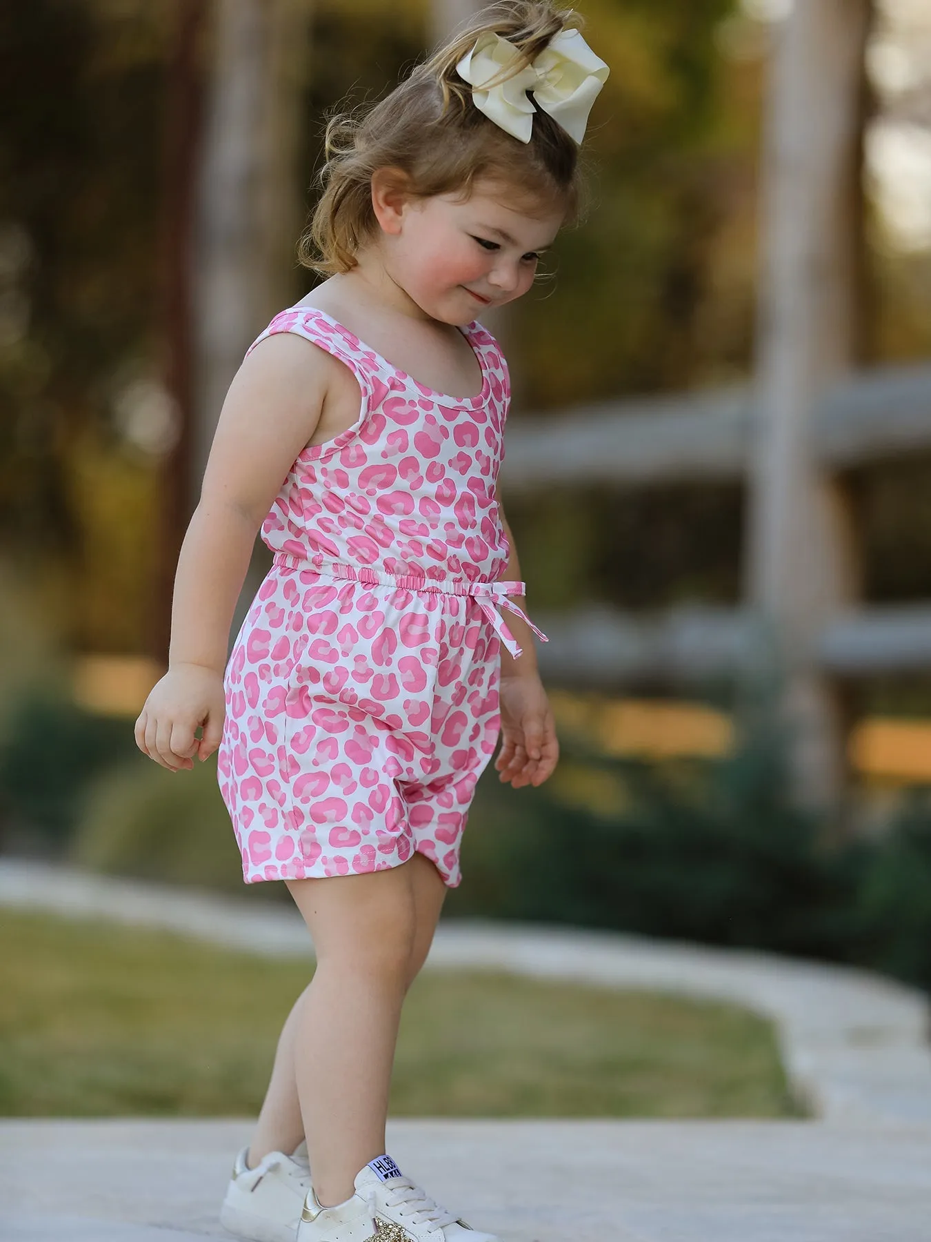 Leopard Striped Milk Silk 3-piece Jumpsuit Set