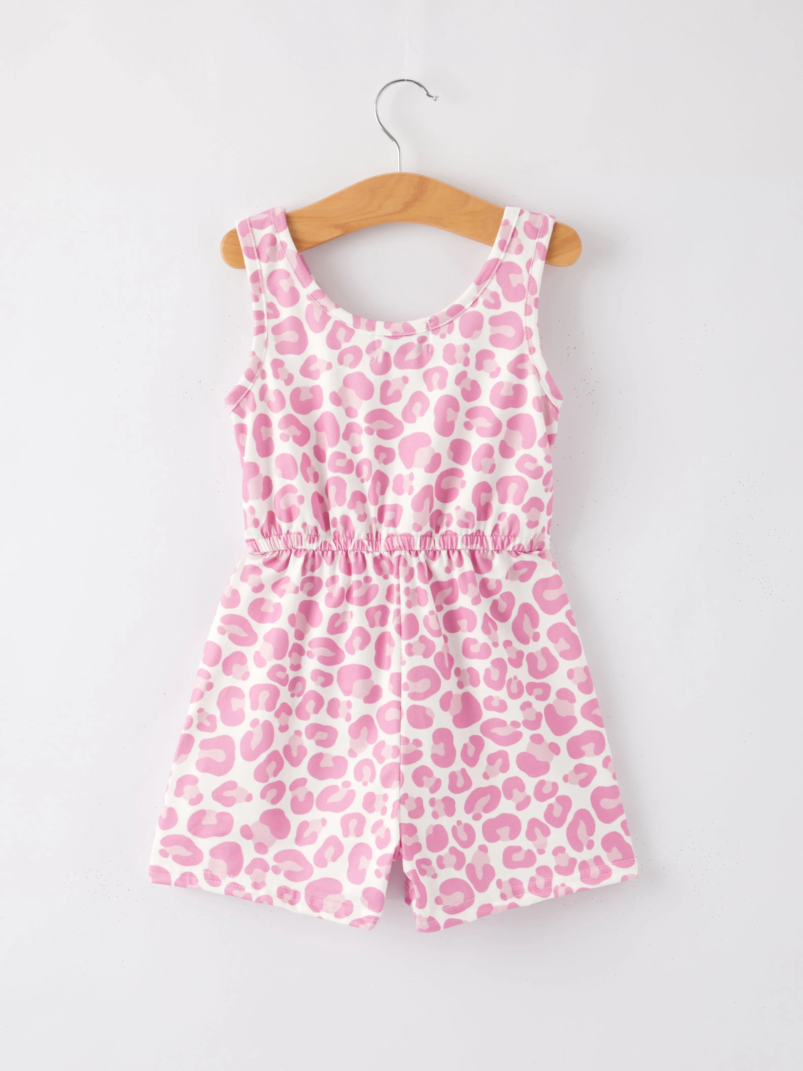 Leopard Striped Milk Silk 3-piece Jumpsuit Set