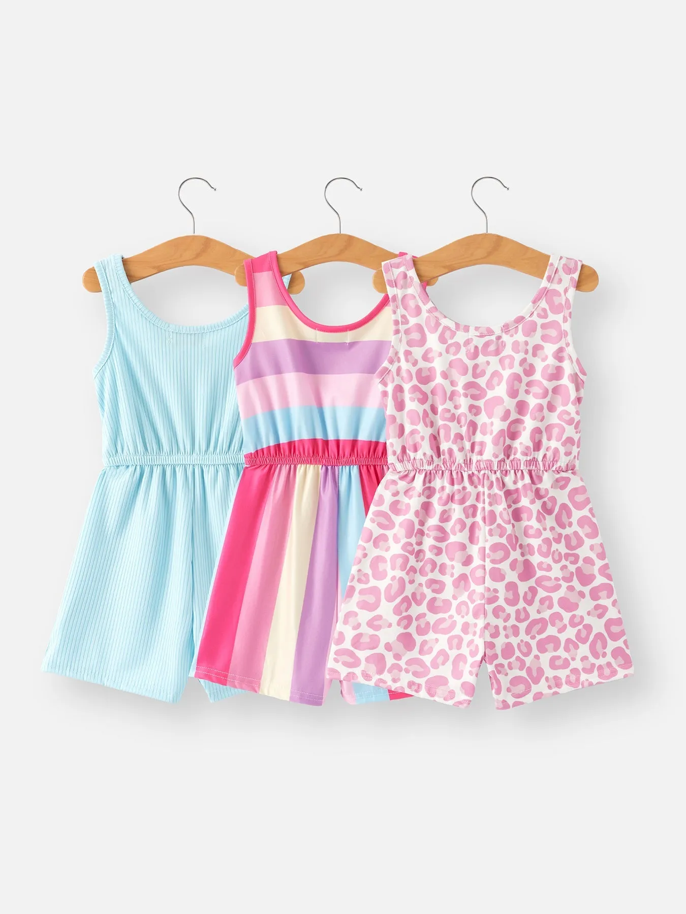 Leopard Striped Milk Silk 3-piece Jumpsuit Set