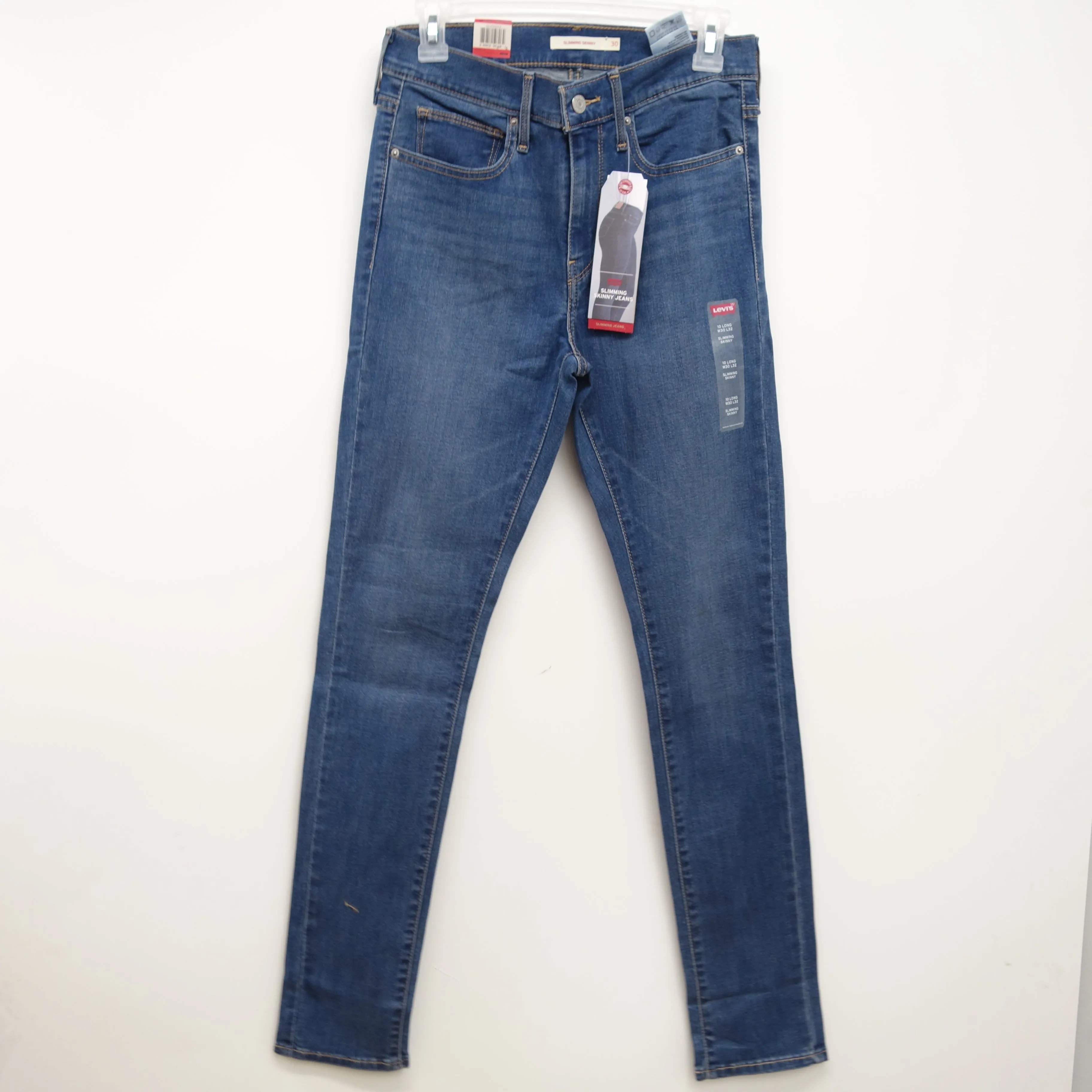 Levi's Slimming Skinny Medium Blue Denim Jeans Size 10L / 30 x 32