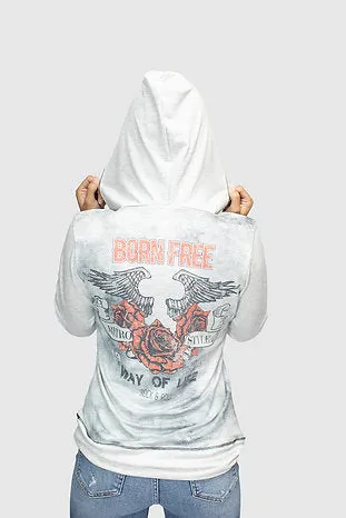 Liberty Wear Collection Tops: Zip Up Hoodie Retro Style