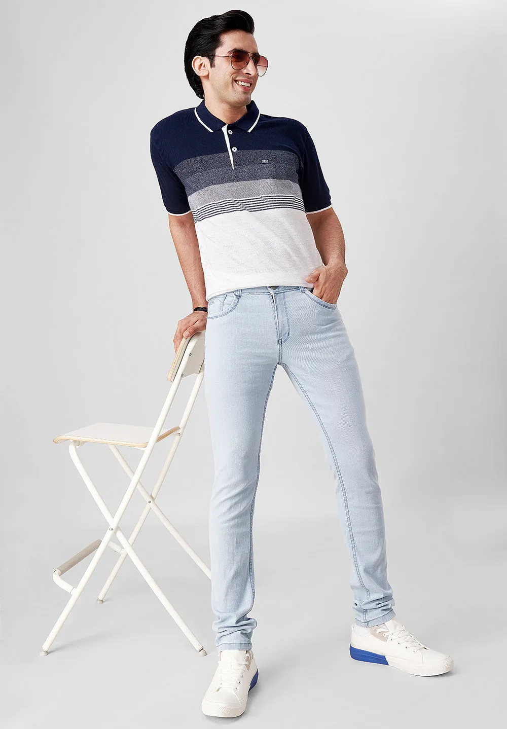 Light Blue Slim Fit Jeans - I42928