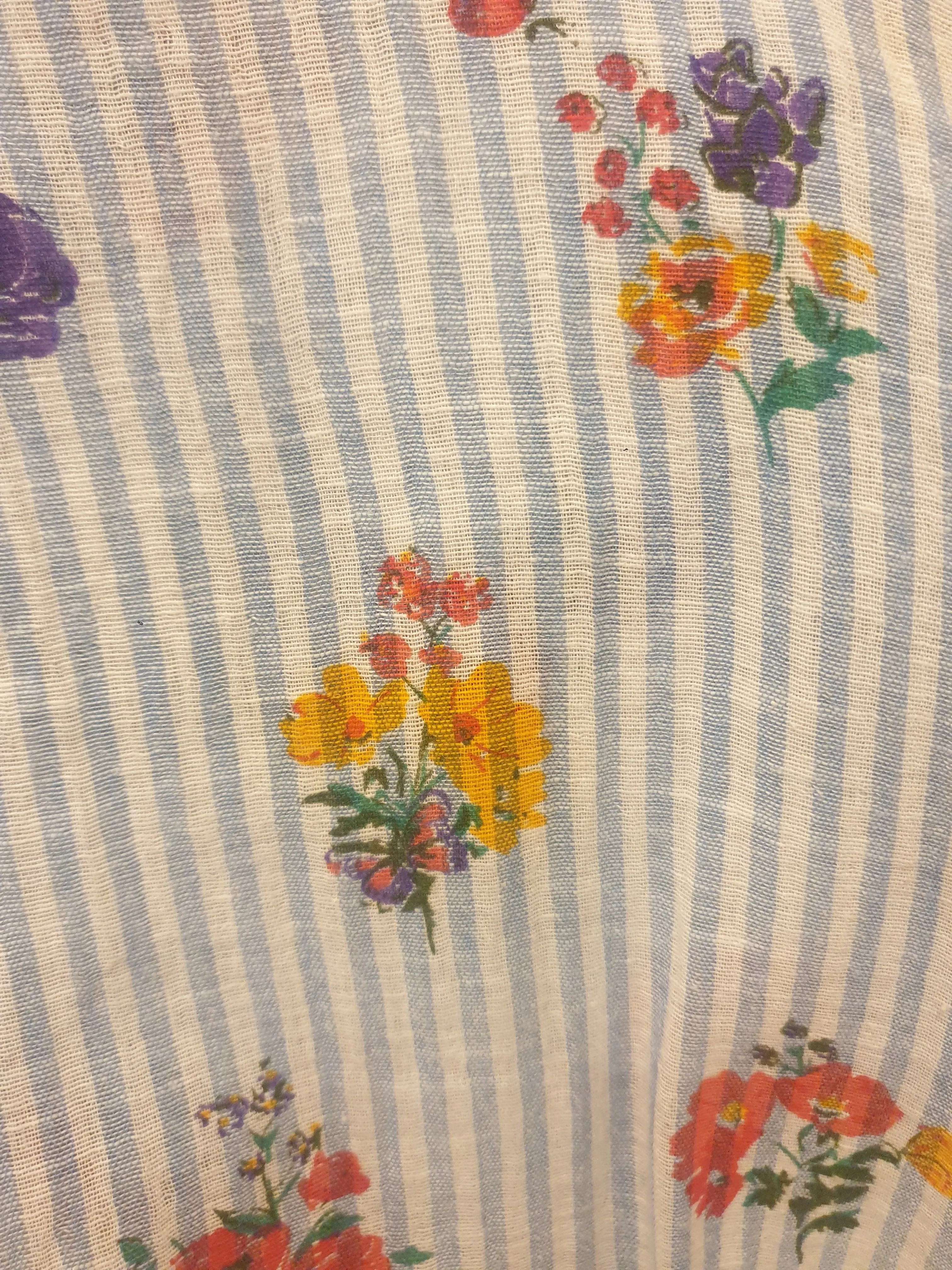 Little Tienda striped floral print maxi dress fits size 16-18