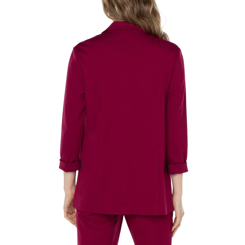 Liverpool Boyfriend Blazer With Princess Dart - Garnet Berry