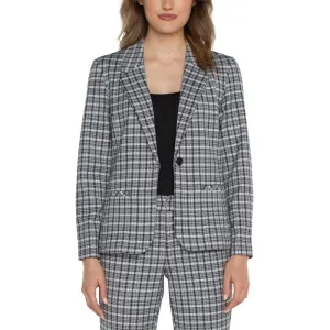 Liverpool Fitted Blazer - Black/White Plaid