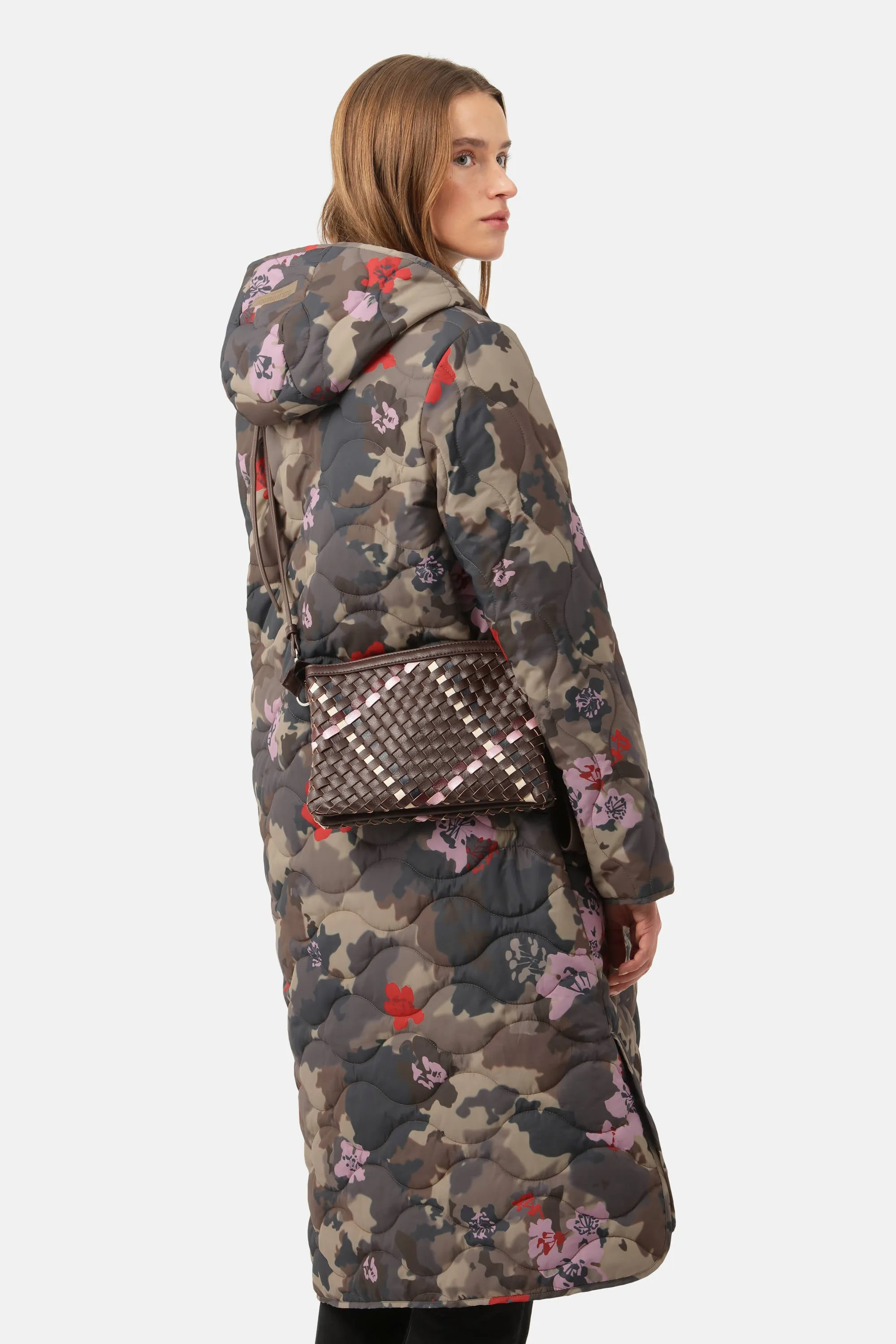 Lång Quiltad Kappa - Floral Camo