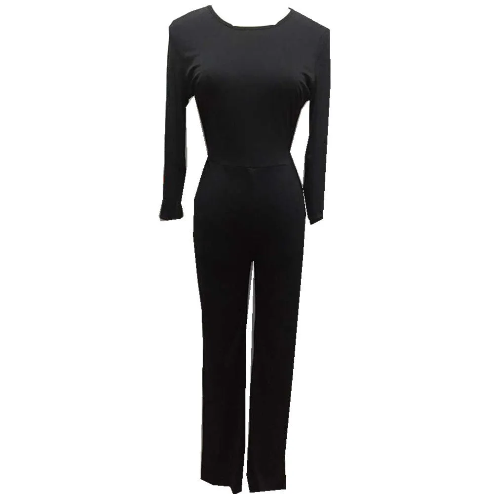 Long Jumpsuits Red Maxi bodysuit Overalls Backless Women Jumpsuits ladies Women