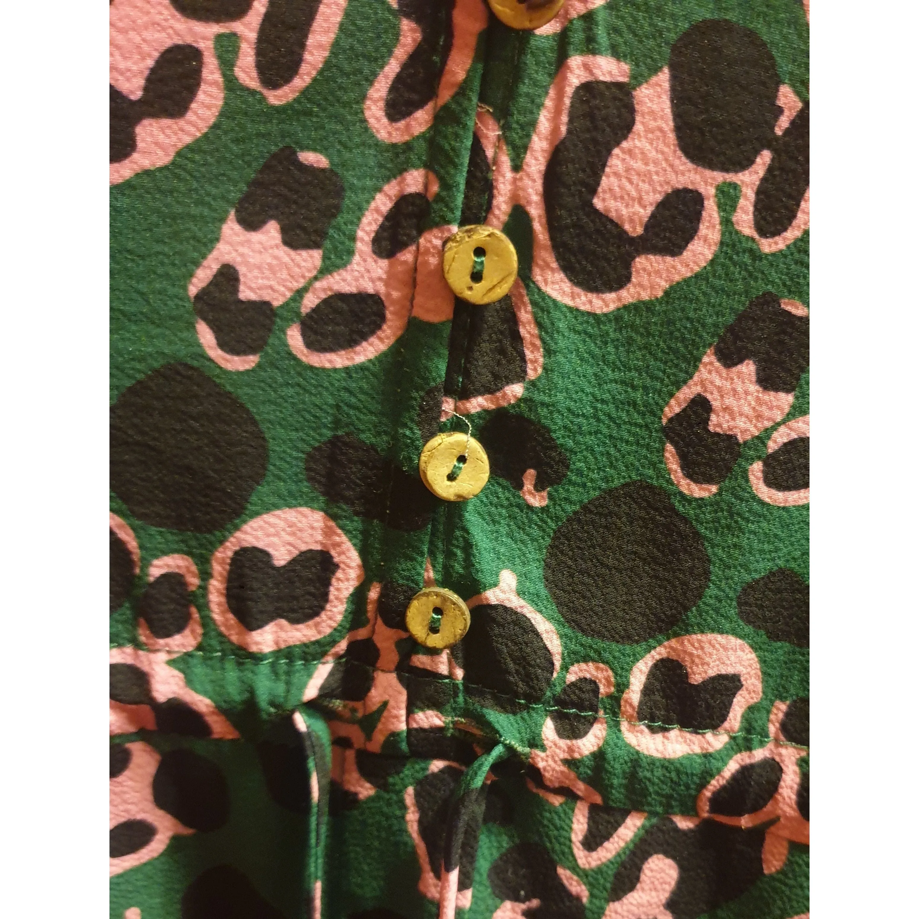 Lorraine (aka Little Party Dress) green print half sleeve maxi dress size 16