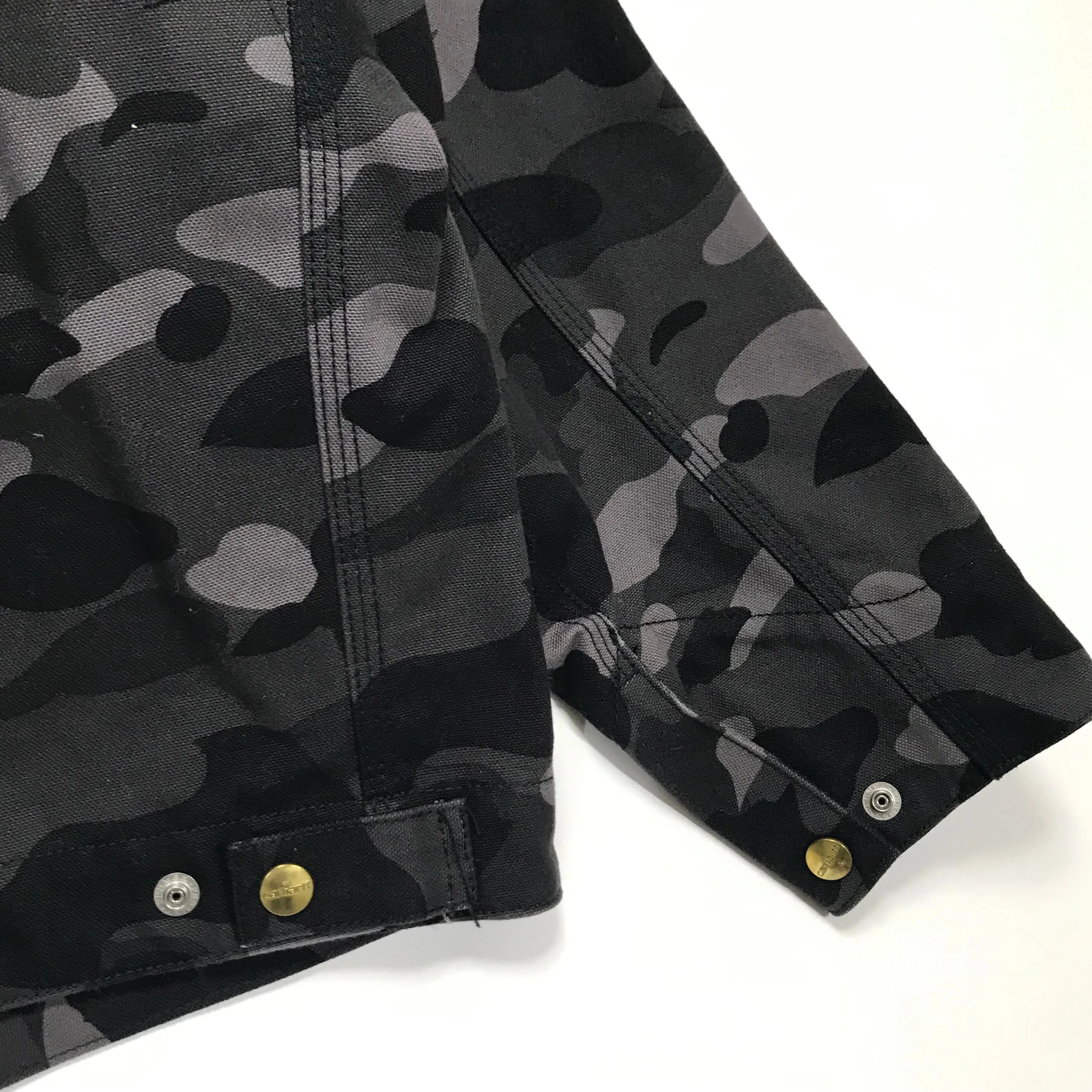 [M] A Bathing Ape Bape Carhartt Color Camo Work Jacket Black