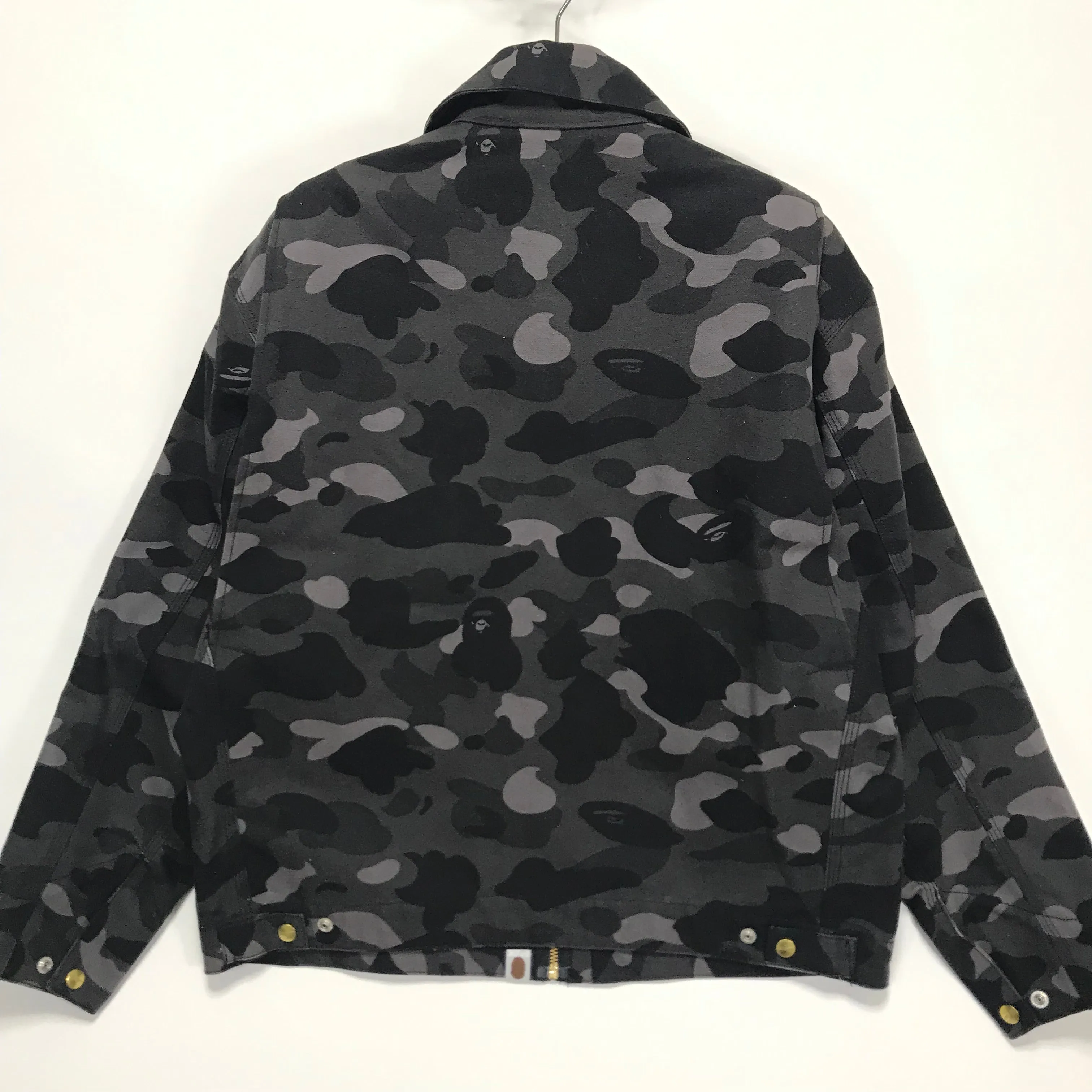 [M] A Bathing Ape Bape Carhartt Color Camo Work Jacket Black