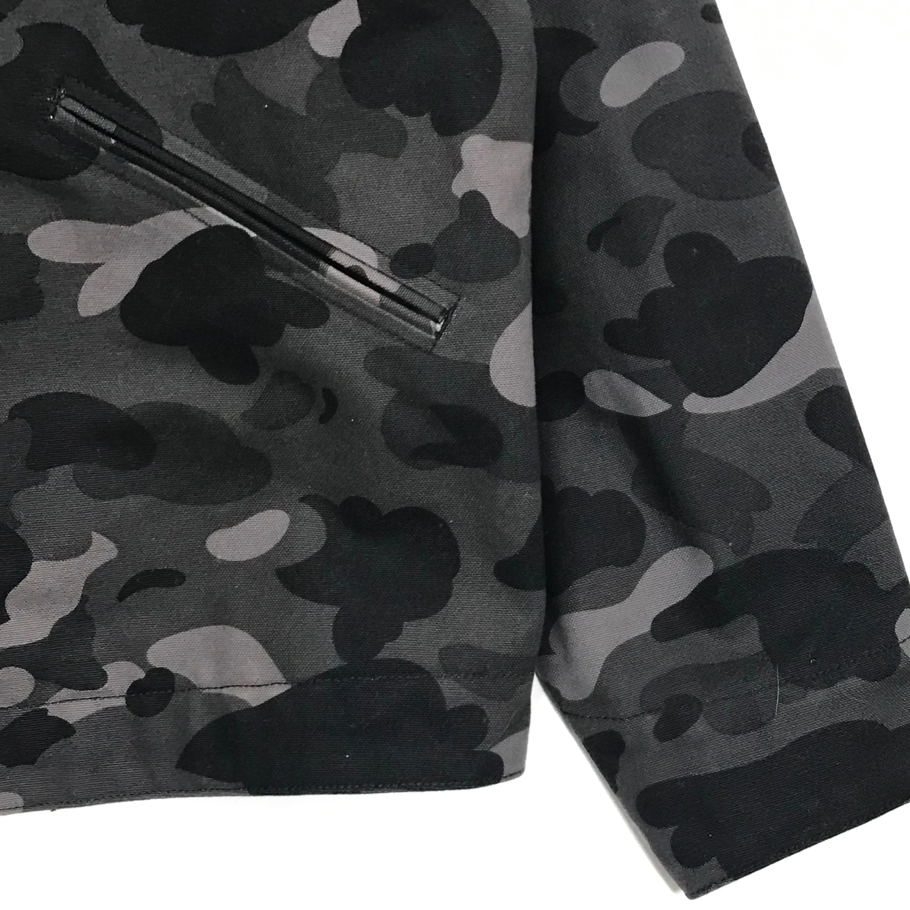 [M] A Bathing Ape Bape Carhartt Color Camo Work Jacket Black