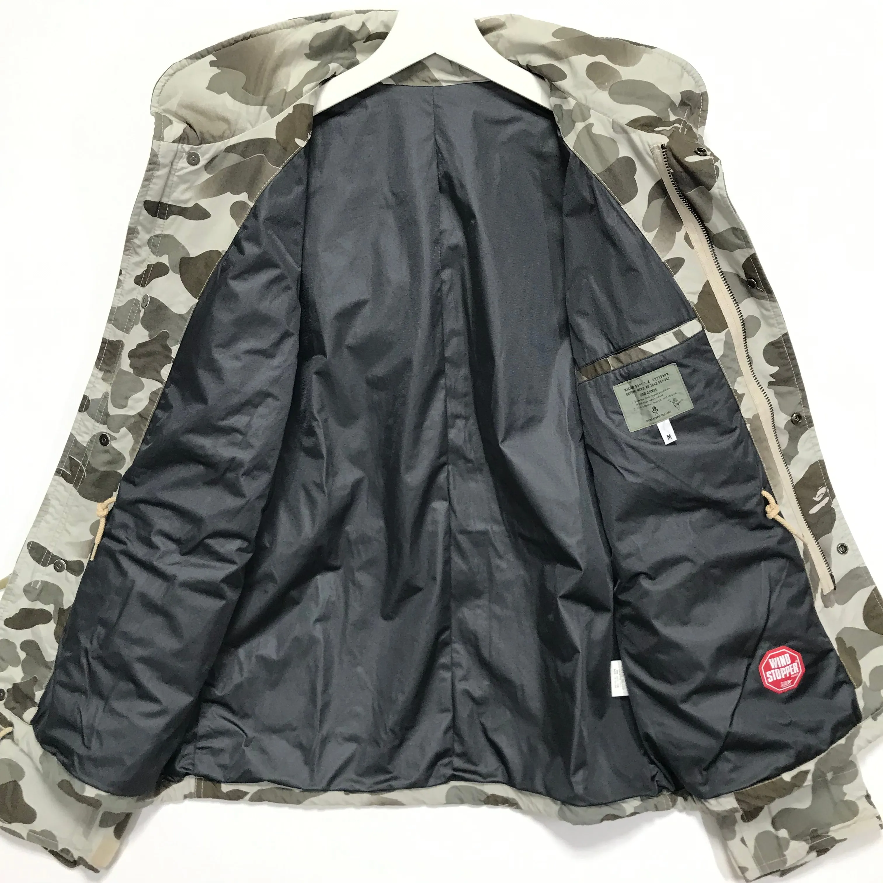 [M] A Bathing Ape Bape Gore Windstopper Camo M-65 Jacket