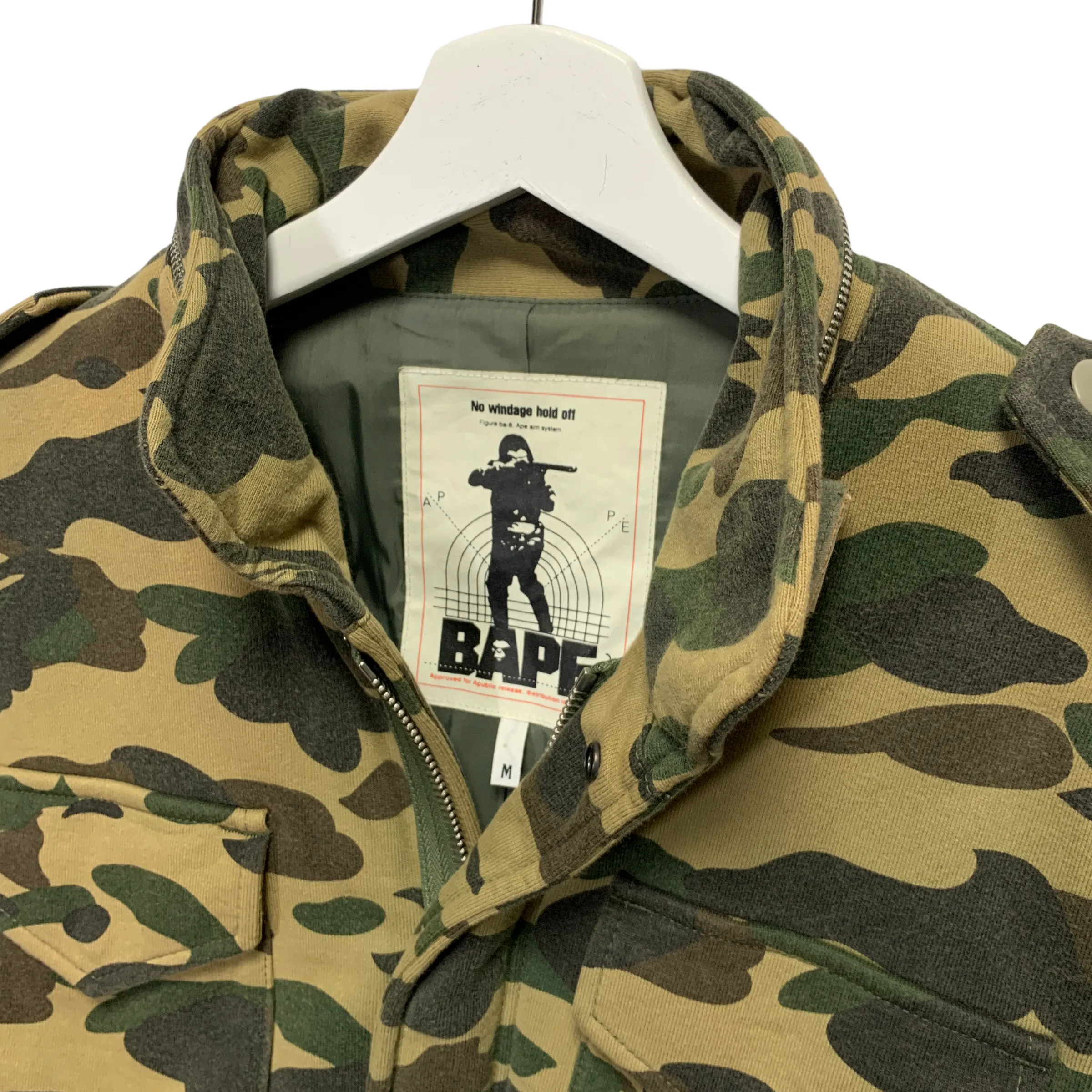 [M] A Bathing Ape Bape Vintage 1st Camo Cotton Sweat M-65 Jacket