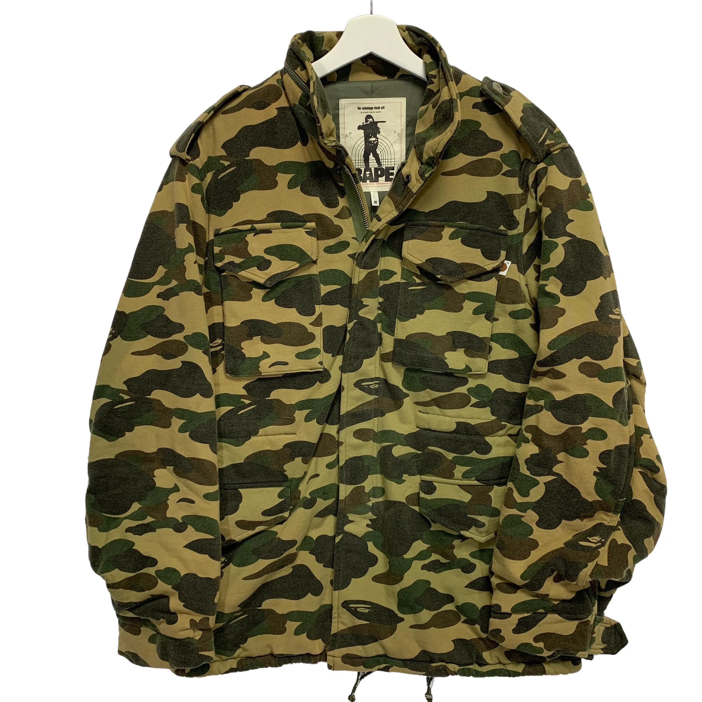 [M] A Bathing Ape Bape Vintage 1st Camo Cotton Sweat M-65 Jacket