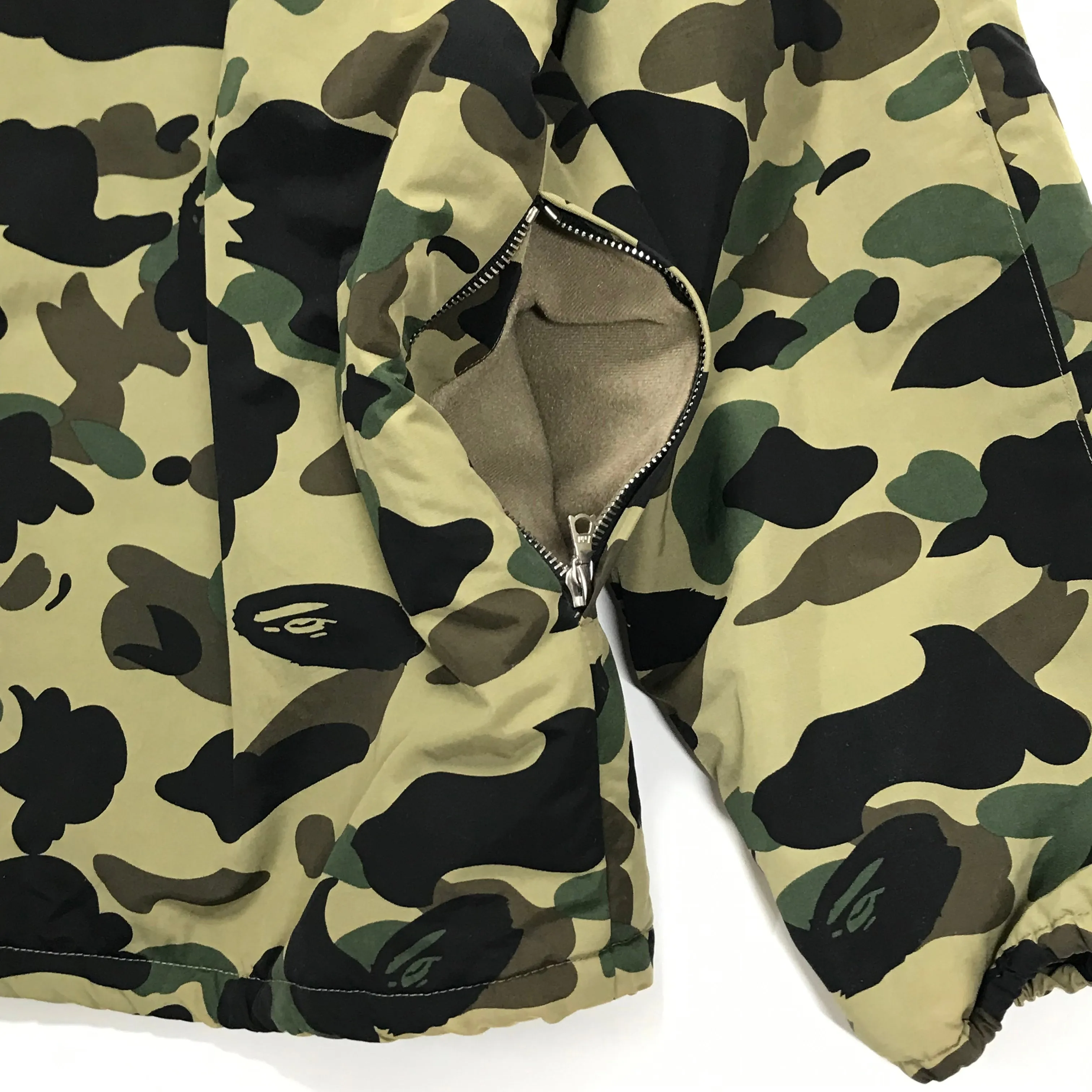 [M] A Bathing Ape Bape Vintage 1st Camo Fleece Lined Pullover Hooded Jacket