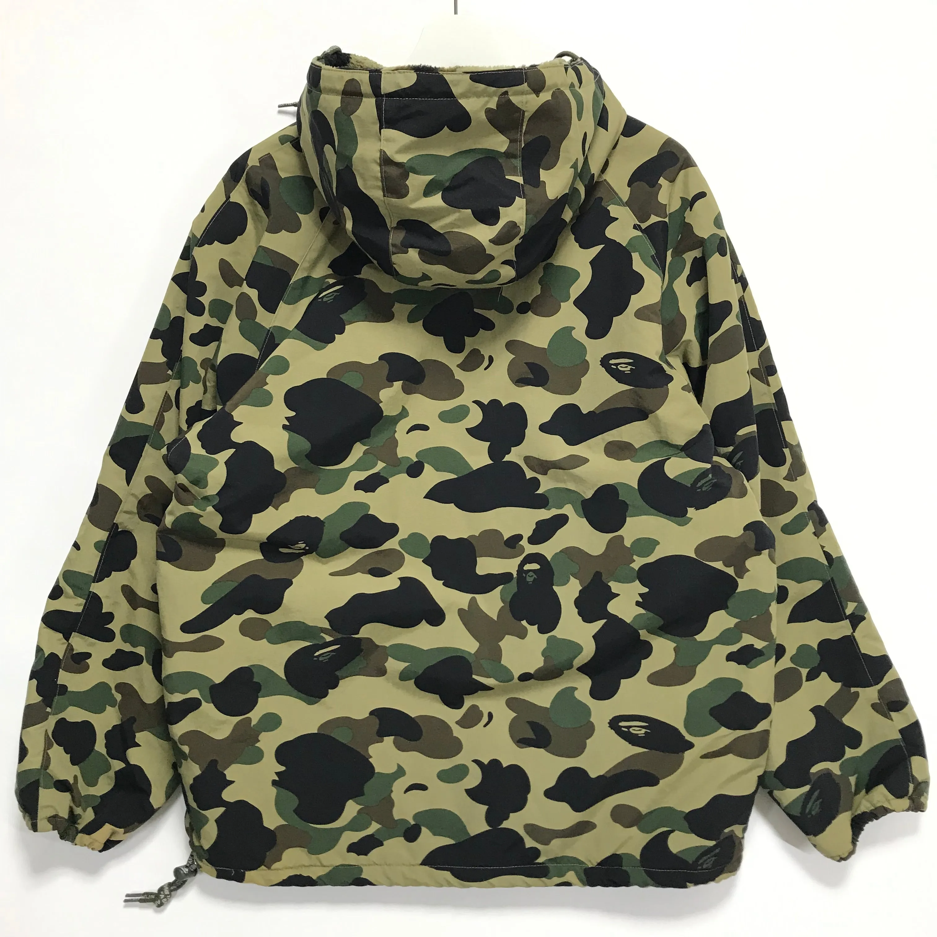 [M] A Bathing Ape Bape Vintage 1st Camo Fleece Lined Pullover Hooded Jacket