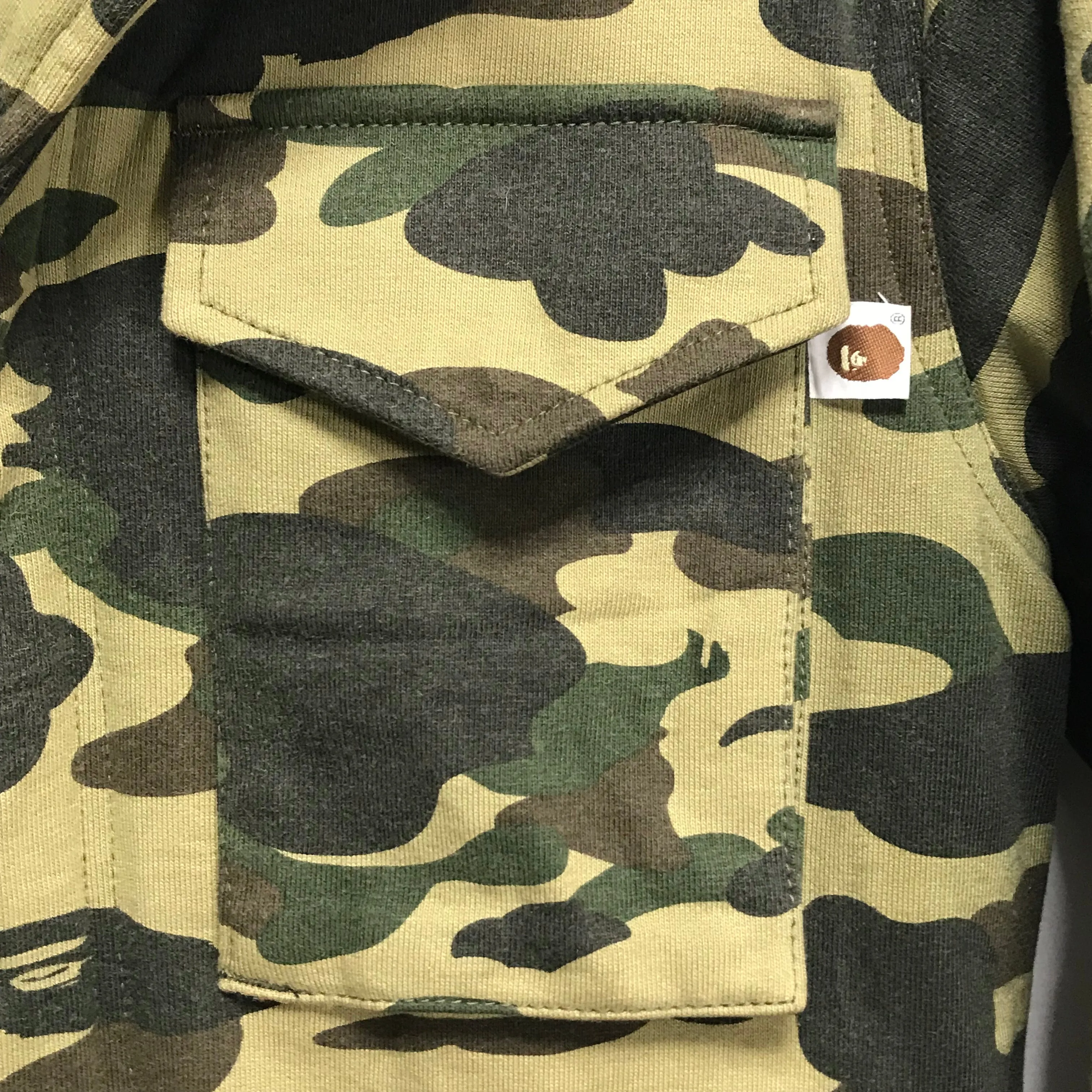 [M] A Bathing Ape Bape Vintage 1st Camo M-65 Jacket Green
