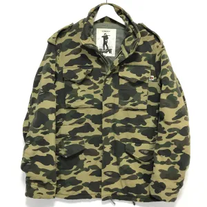 [M] A Bathing Ape Bape Vintage 1st Camo M-65 Jacket Green