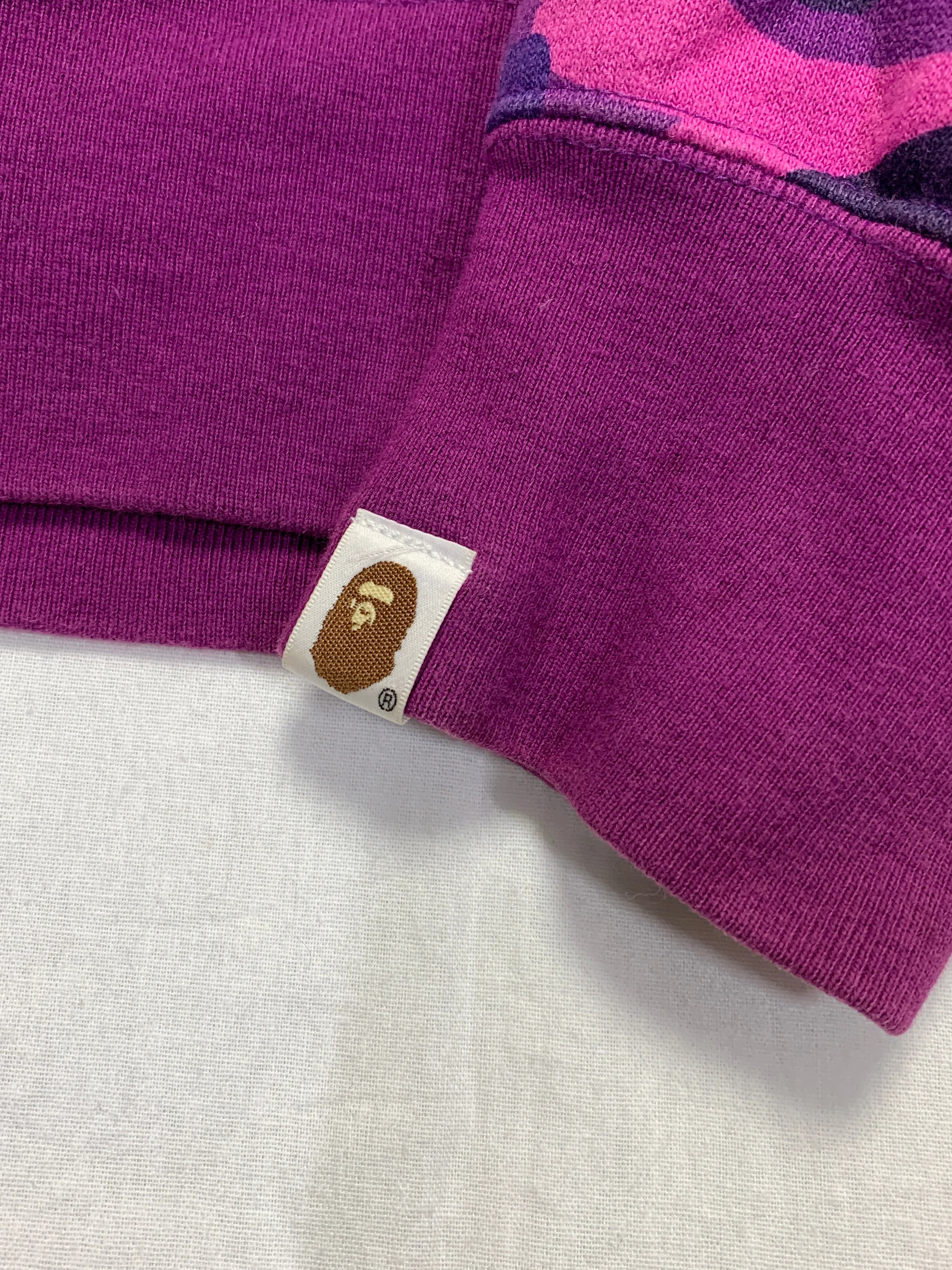[M] A Bathing Ape Bape WGM Color Camo Sleeve Shark Hoodie Sweatshirt