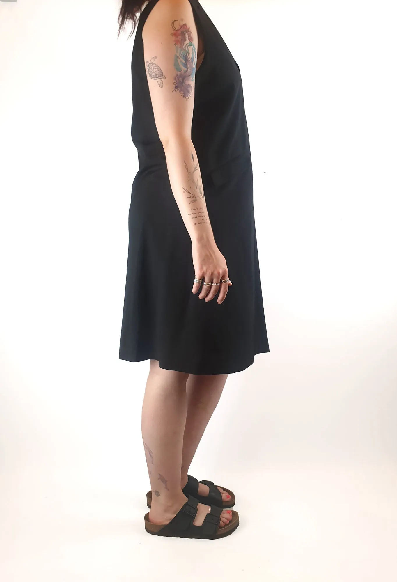 M. A. Dainty black sleeveless dress size 12