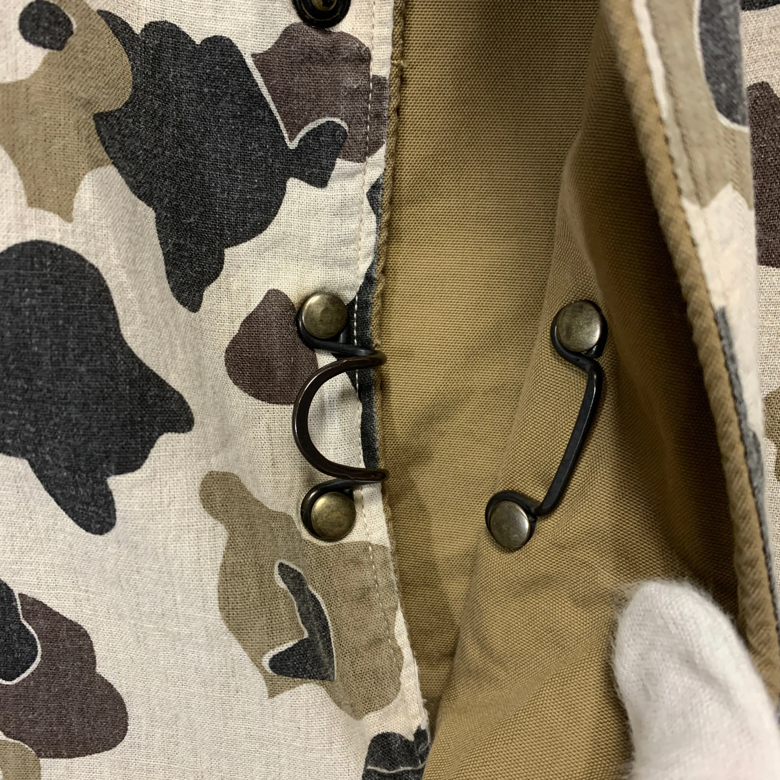 [M] Kapital Cotton Linen Reversible Hooded Duck Camo Jacket