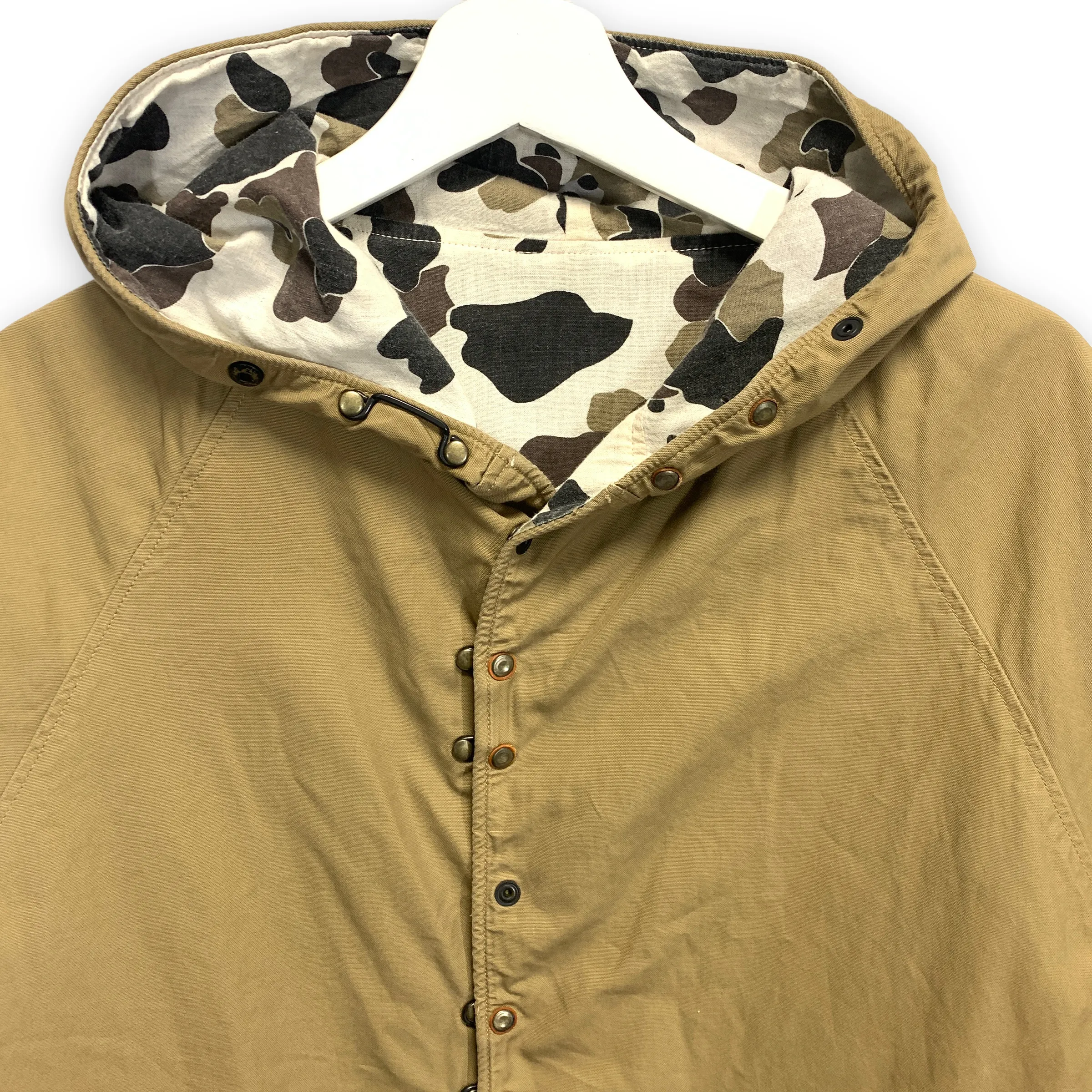 [M] Kapital Cotton Linen Reversible Hooded Duck Camo Jacket