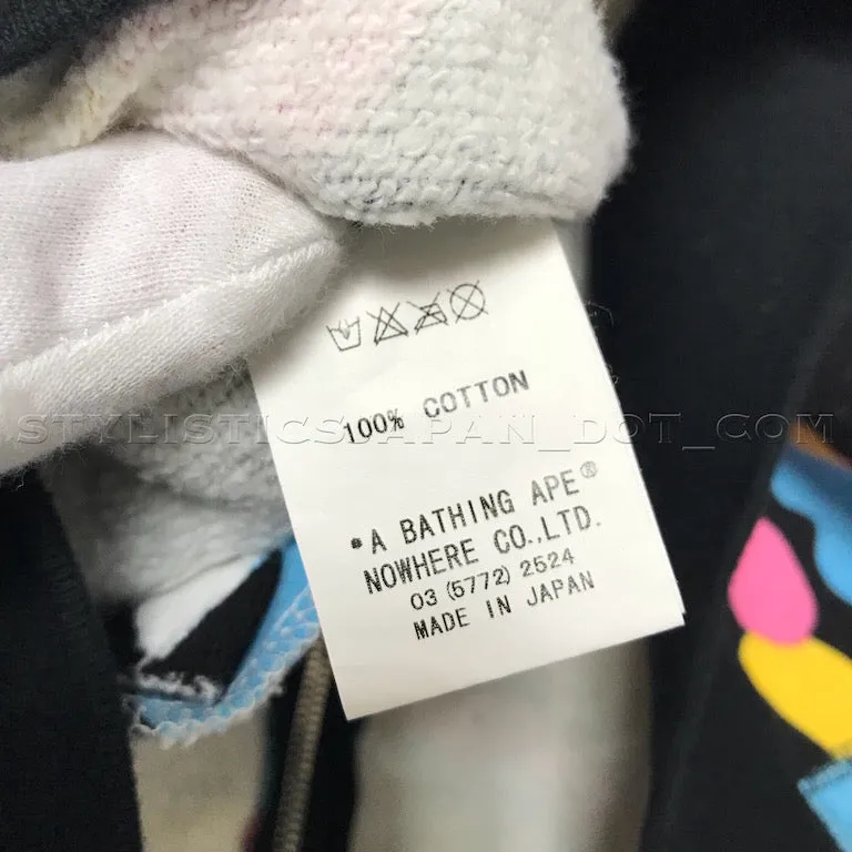 [M] Women's! A Bathing Ape Apee (Bape) Cotton Candy Sweat Bomber Jacket Black
