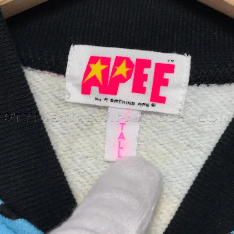 [M] Women's! A Bathing Ape Apee (Bape) Cotton Candy Sweat Bomber Jacket Black