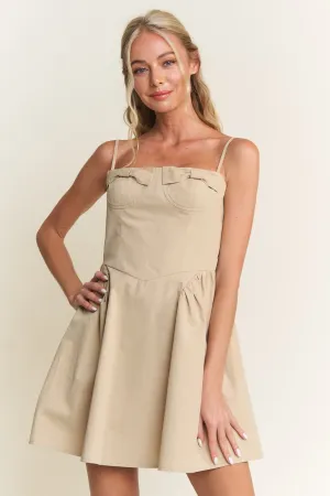 Macy Dress in Beige