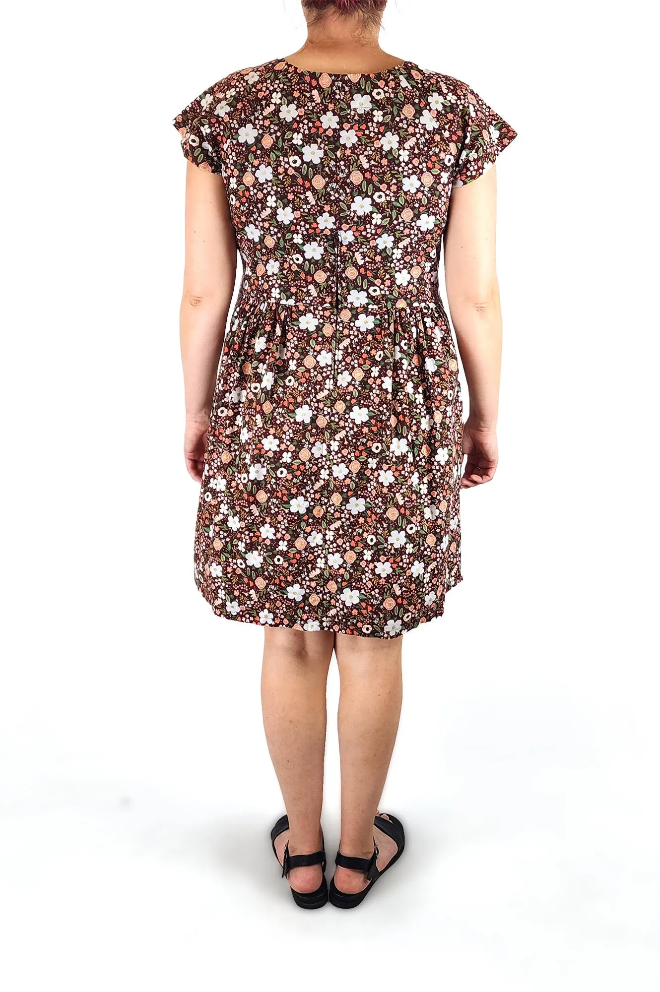 Made590 red cotton dress size L