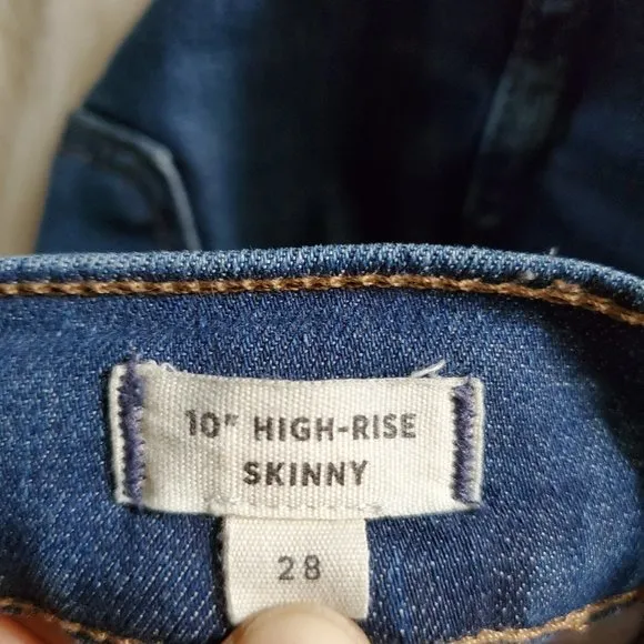 Madewell 10&quot; High-Rise Skinny Jeans in Brockton Wash Size 28 EUC
