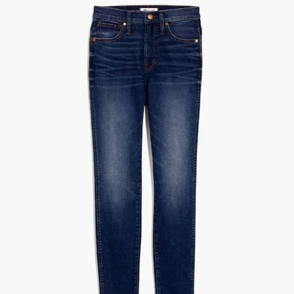 Madewell 10&quot; High-Rise Skinny Jeans in Brockton Wash Size 28 EUC