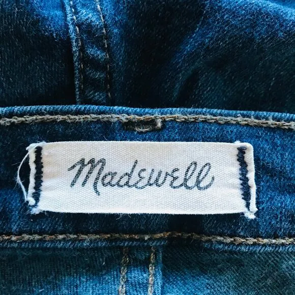 Madewell 10&quot; High-Rise Skinny Jeans in Hayes Wash Blue Women's Size 24