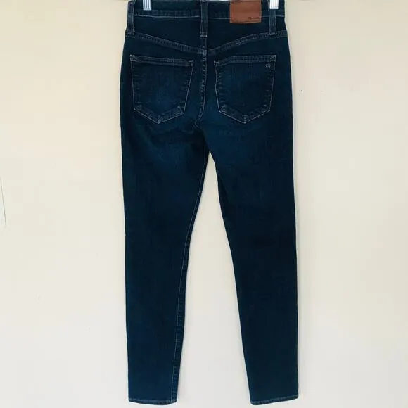 Madewell 10&quot; High-Rise Skinny Jeans in Hayes Wash Blue Women's Size 24
