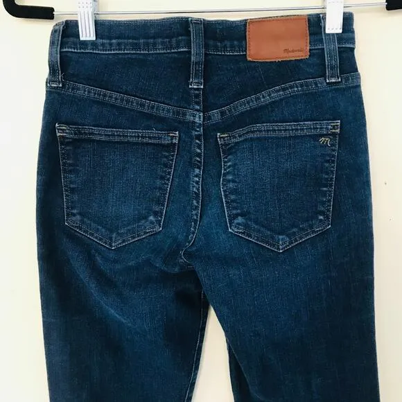 Madewell 10&quot; High-Rise Skinny Jeans in Hayes Wash Blue Women's Size 24
