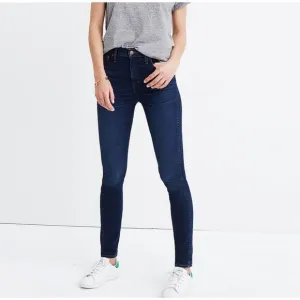 Madewell 10&quot; High-Rise Skinny Jeans in Hayes Wash Blue Women's Size 24