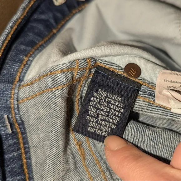 Madewell The Slim Straight Mid Rise Stretch Ankle Length Denim Jeans 32