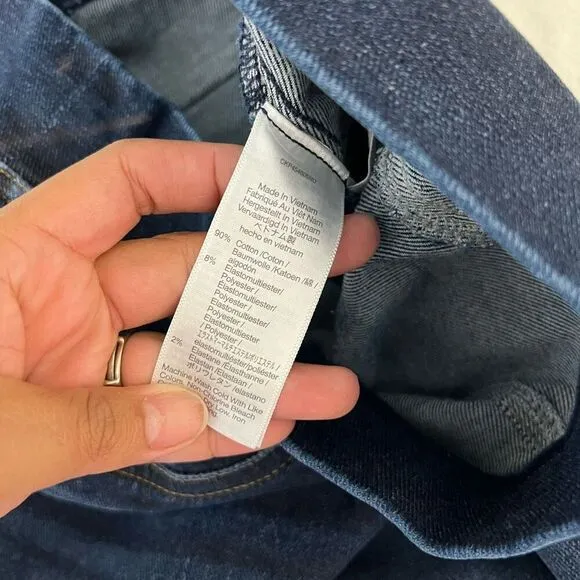 Madewell Dark Wash Tall Pull On Skinny Jeans 27T Women