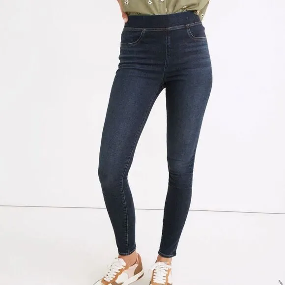Madewell Dark Wash Tall Pull On Skinny Jeans 27T Women