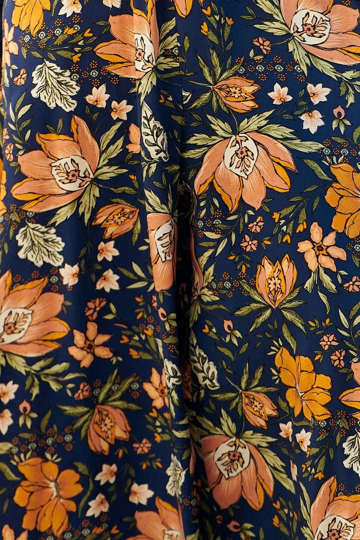 Mali Jumpsuit - Navy/Orange
