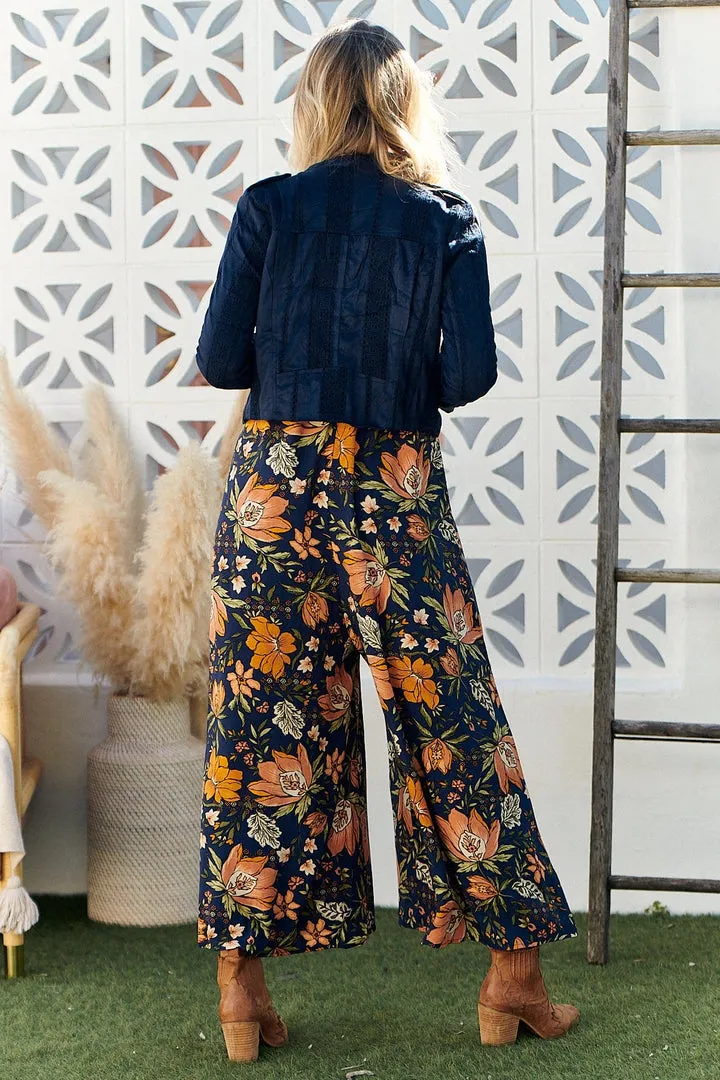 Mali Jumpsuit - Navy/Orange
